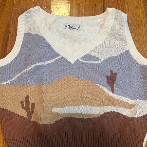 Cropped Western Hollister sweater vest - Picture 3 of 3